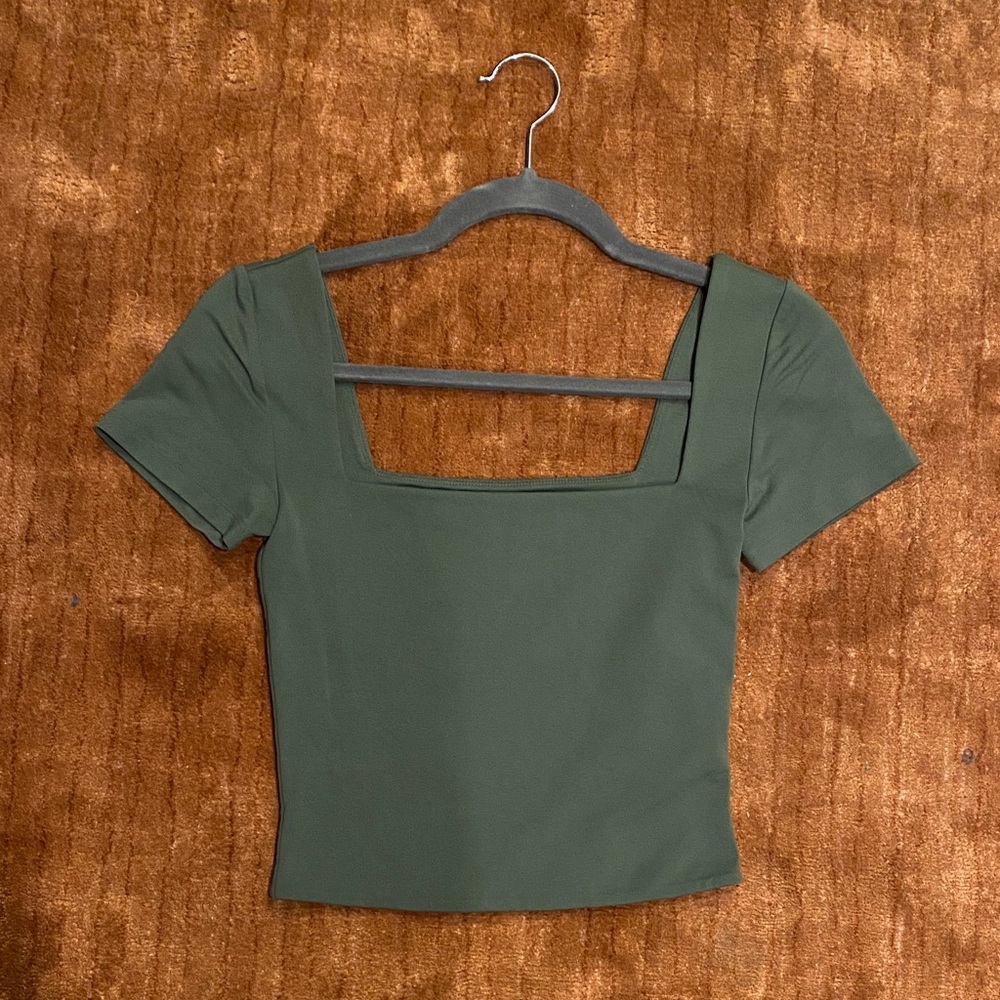 Babaton Olive Green Bodysuit Top